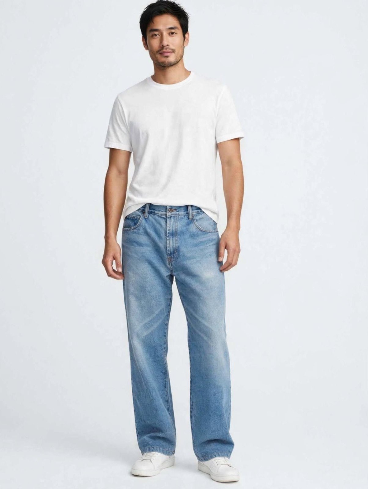 Jean Homme Baggy Y2K Vintage - GZK Classics - Bleu Clair Large