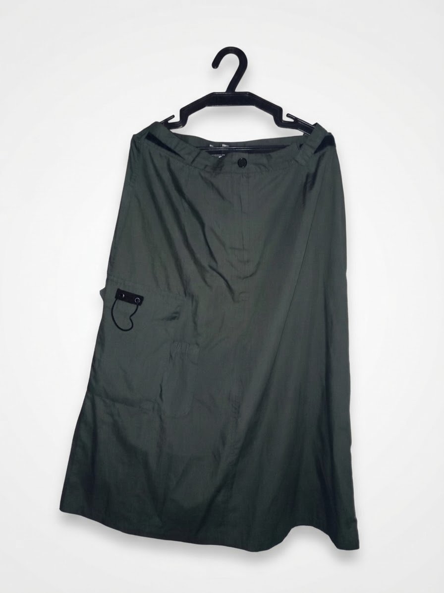 Jupe longue cargo kaki style streetwear / utility chic
