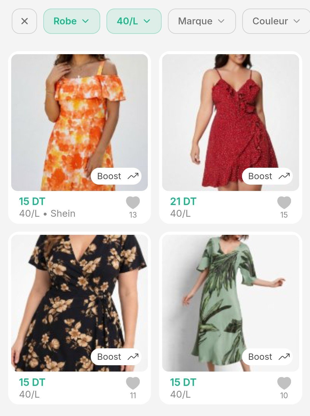 Lot 4 Robes d'Été Taille 40 / L - Floral Bohème Chic