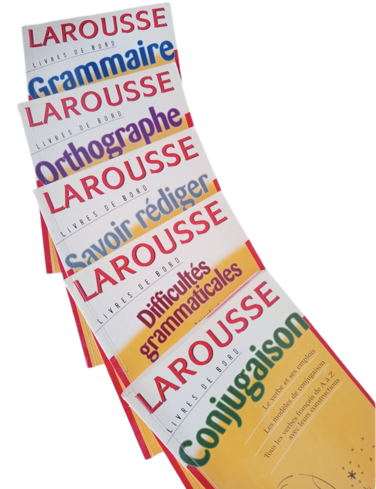 Lot de 5 Livres LAROUSSE - Livres de Bord : Grammaire, Conjugaison, Orthographe, Rédaction