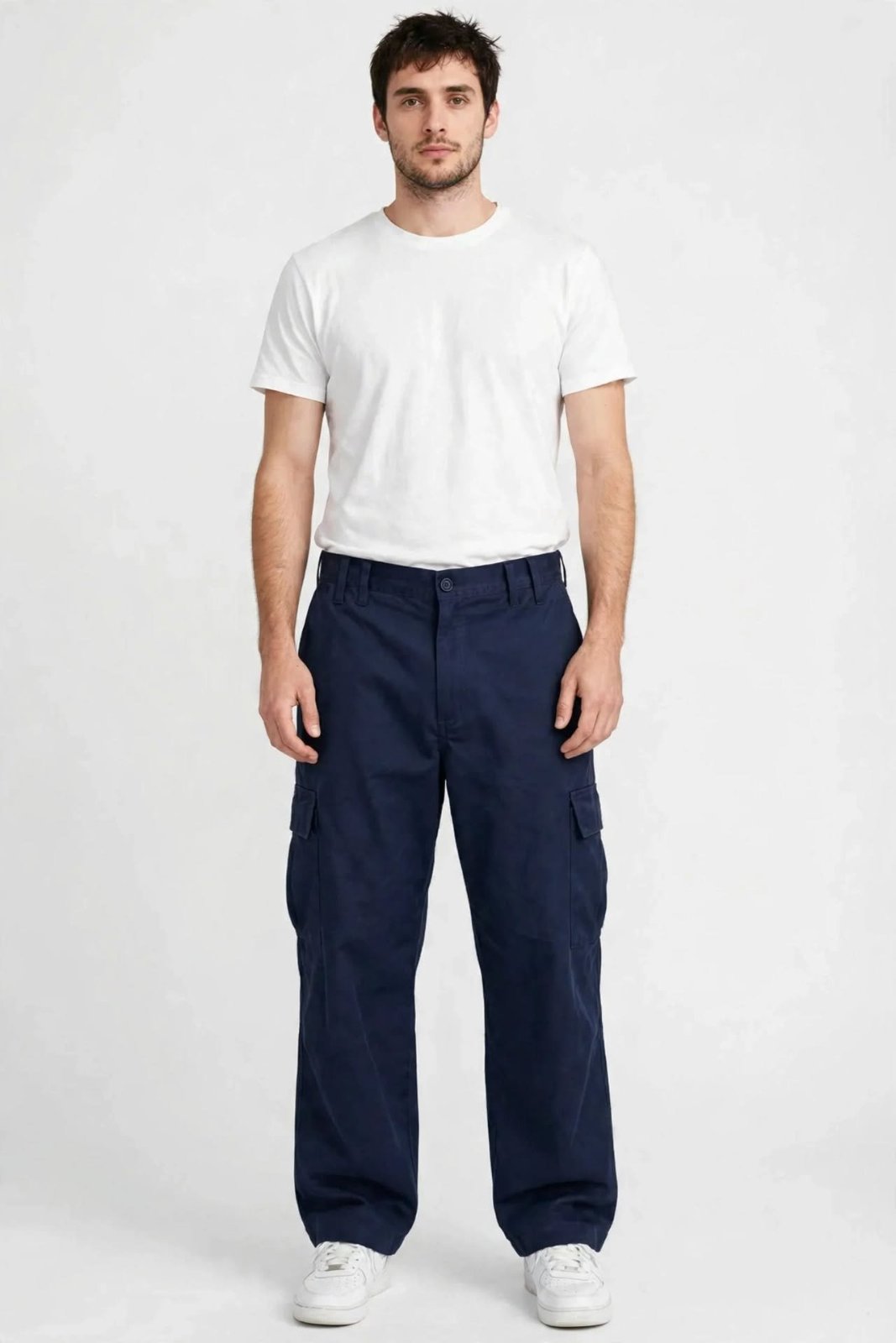 Pantalon Cargo M-TEX Bleu Marine - Taille 48 - Pro Workwear 50% Coton