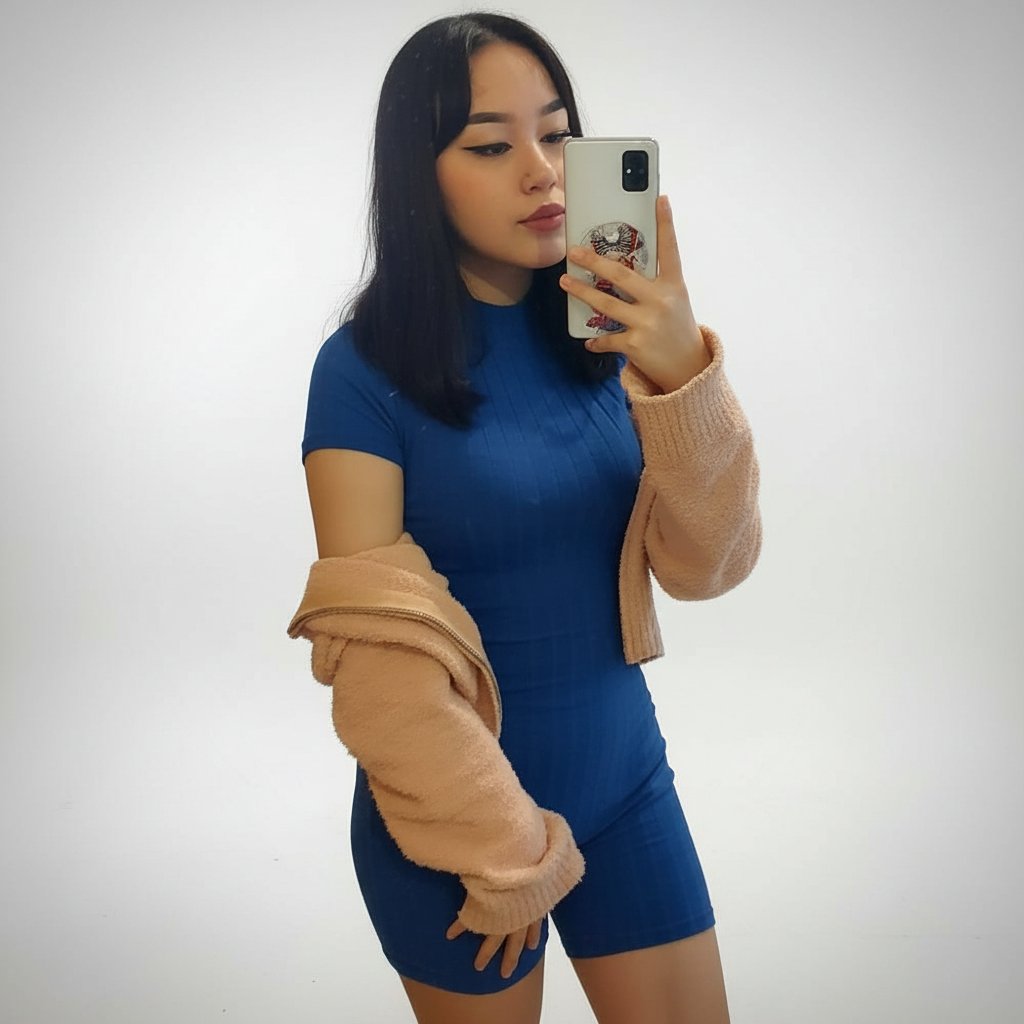 Unitard SHEIN Bleu Cobalt - Combinaison Cycliste Chic