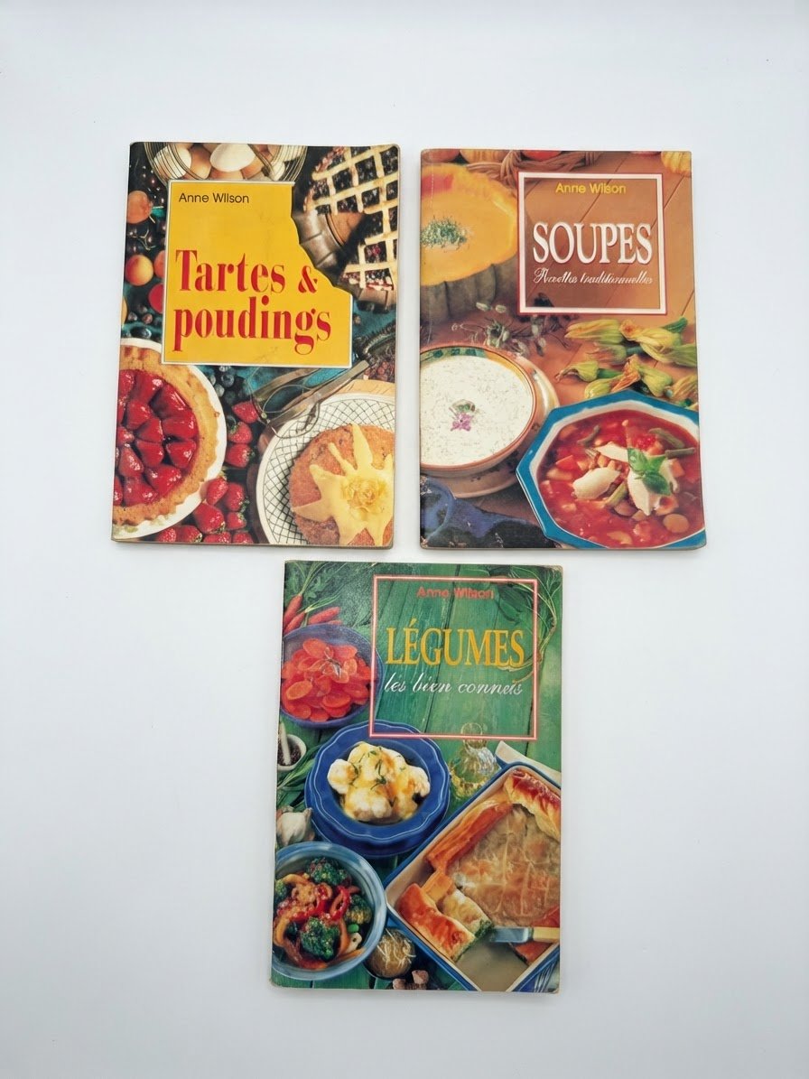 Lot 3 Livres Cuisine Anne Wilson - Tartes & Poudings / Soupes / Légumes
