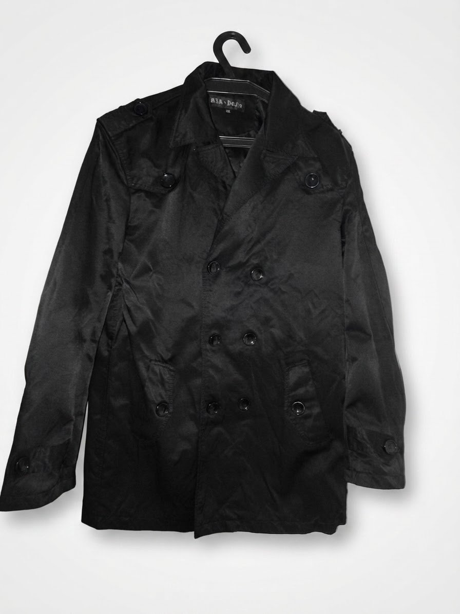Veste / Trench-coat noir style croisé 