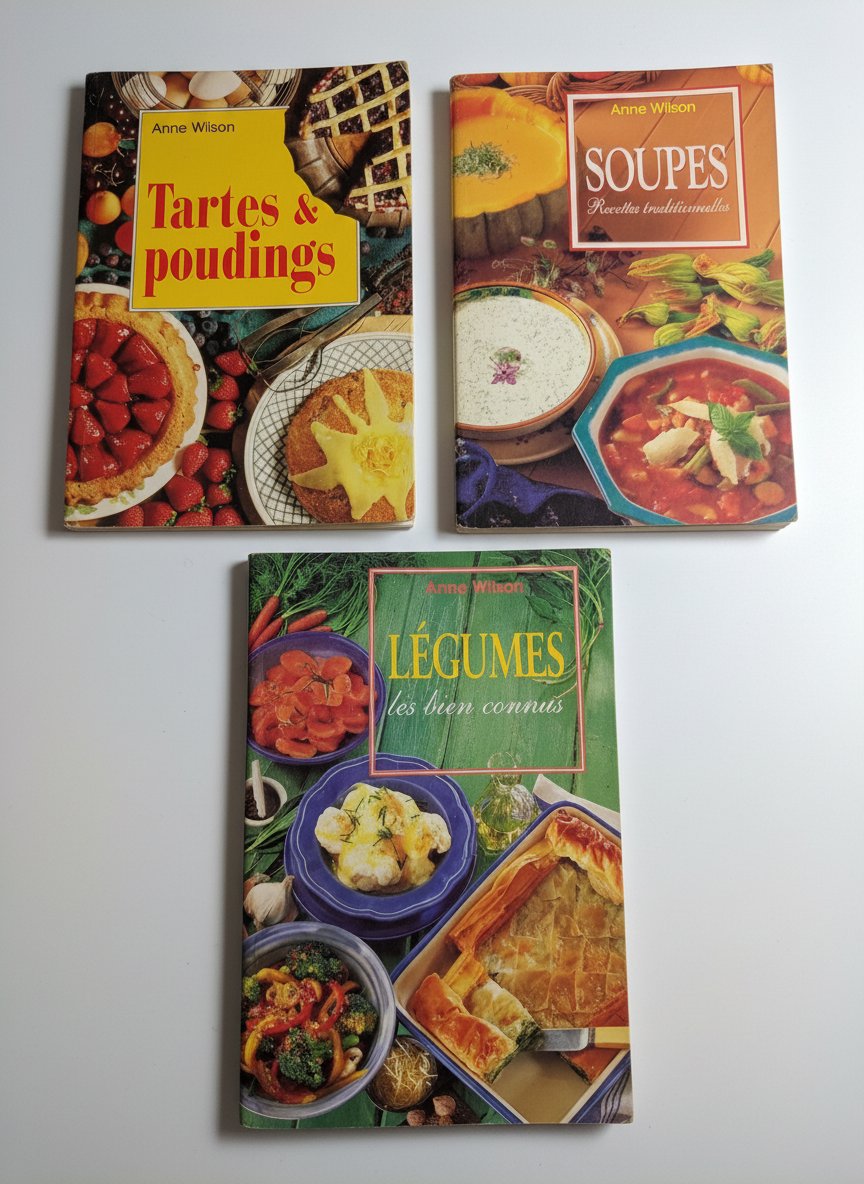 Lot de 3 Livres de Cuisine - Anne Wilson (Tartes, Soupes et Légumes)