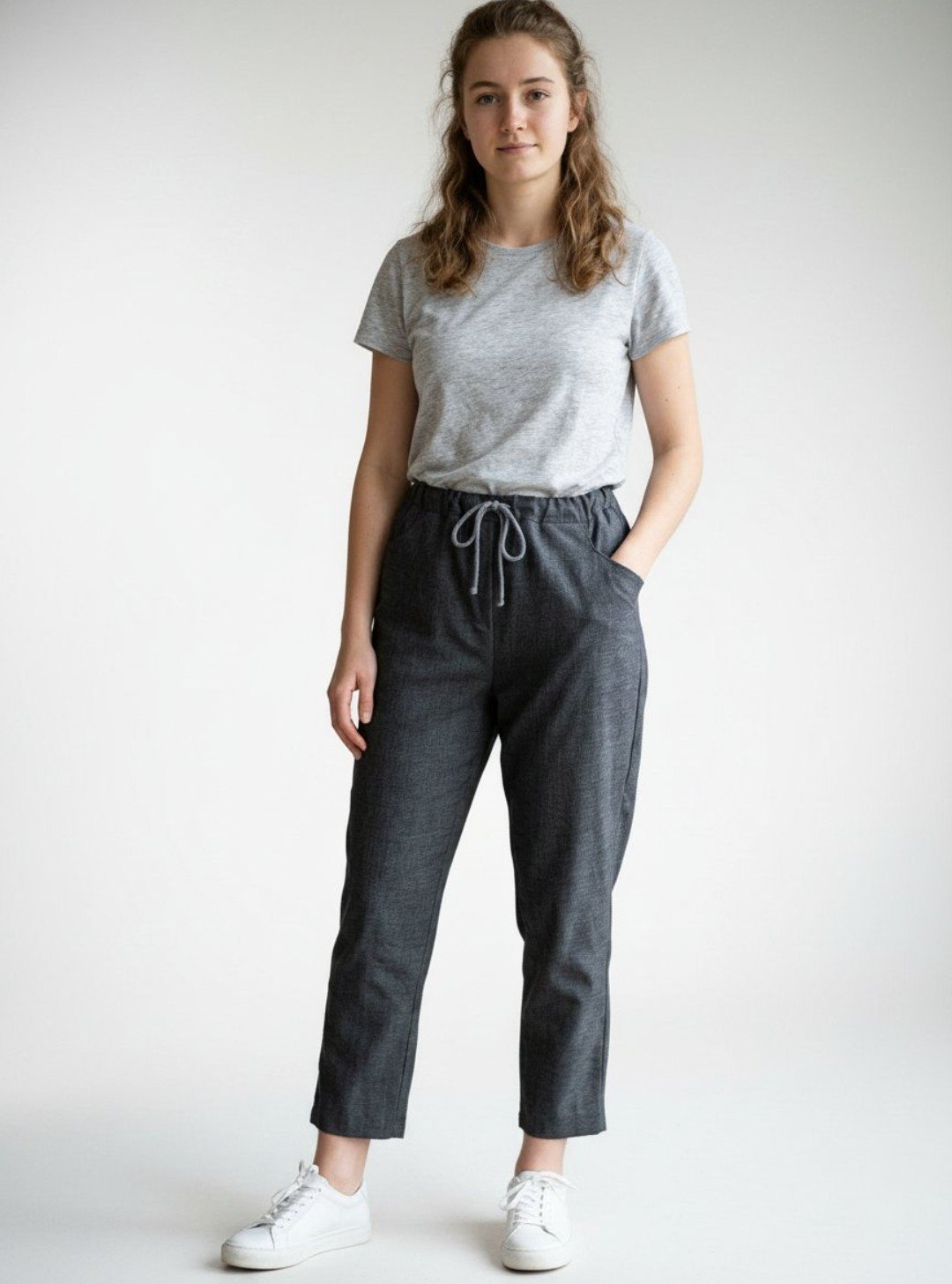 Pantalon Loungewear gris chiné - Confort absolu