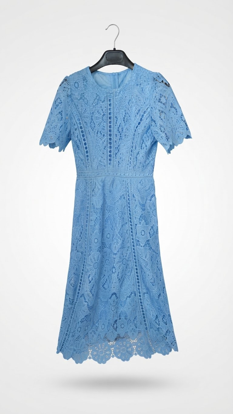 🌸 Robe SHEIN en dentelle bleu ciel 🌸