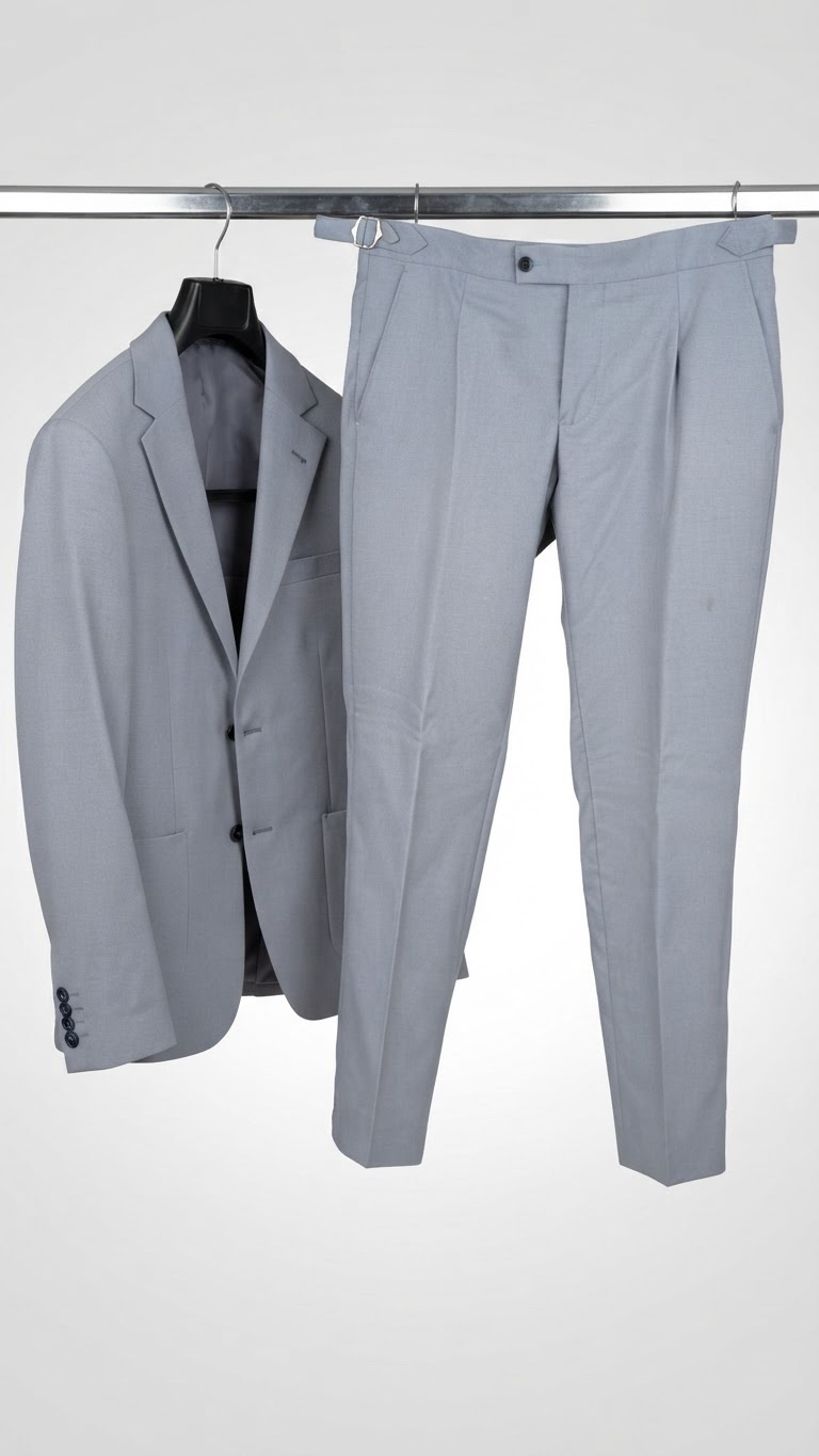Costume Zanieri bleu clair – Porté 1 fois – État comme neuf