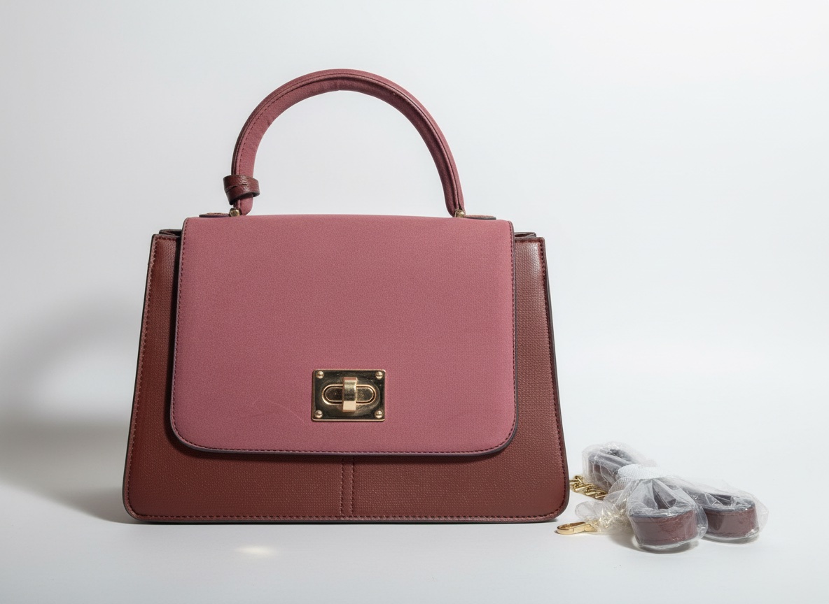 Sac à main MANOUKIAN PARIS AUTHENTIC modele Lara couleur prune en dain  