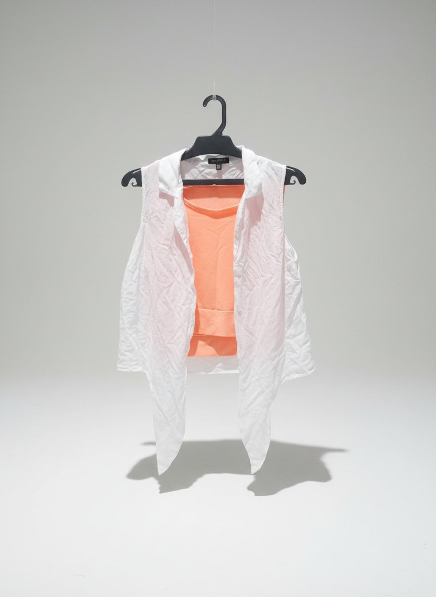Gilet blanc avec 🎽 orange 🧡