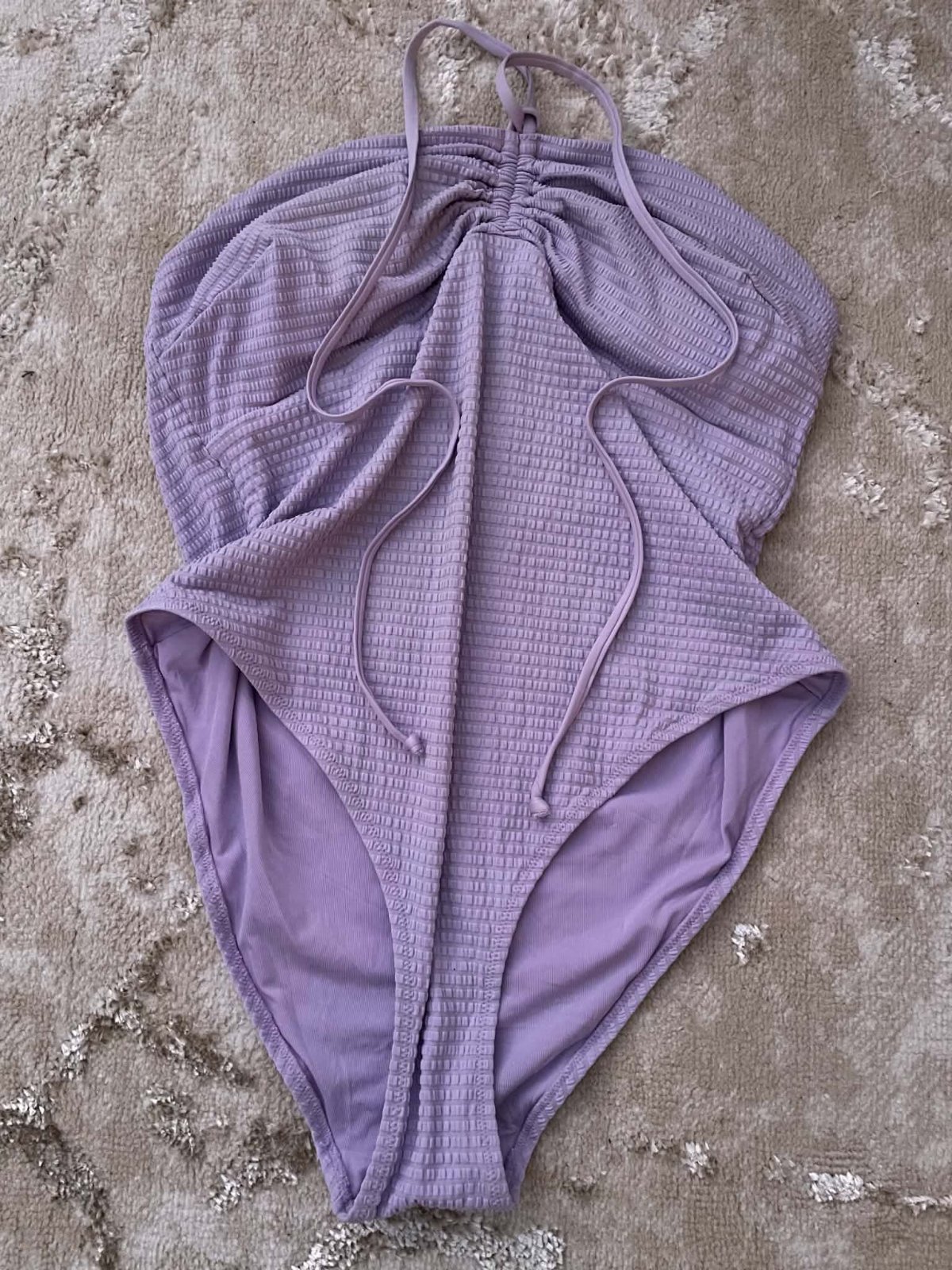 MAILLOT DE BAIN H&M – LILAS TEXTURÉ – TAILLE 44/US 12