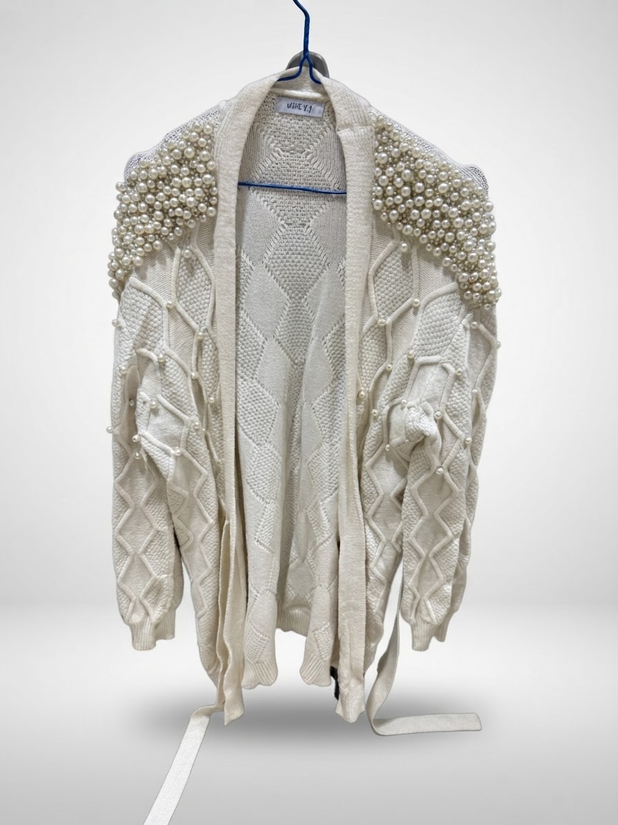 Gilet en Laine Blanc Sale 