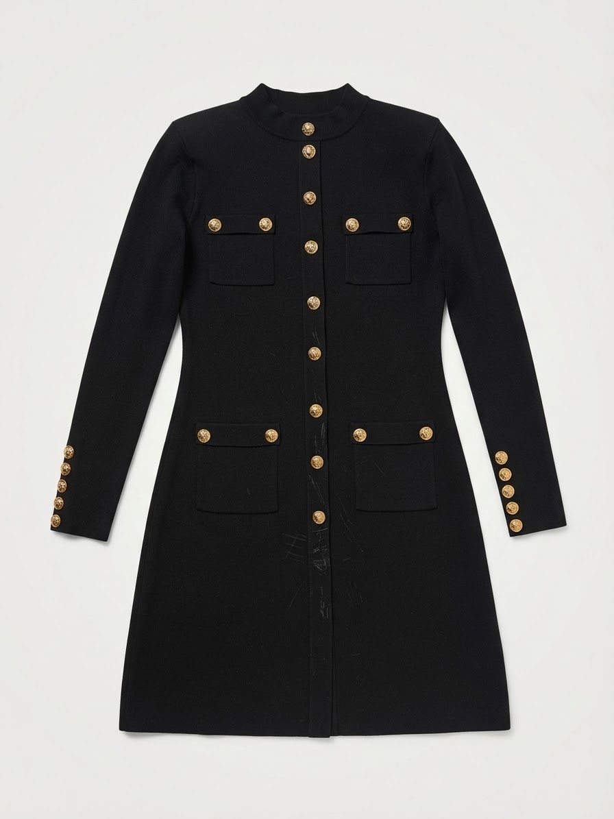 Robe Noire Style Balmain 