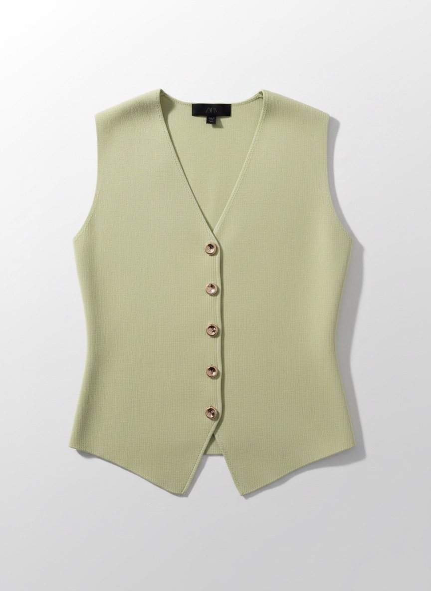 Haut Zara vert Pastel