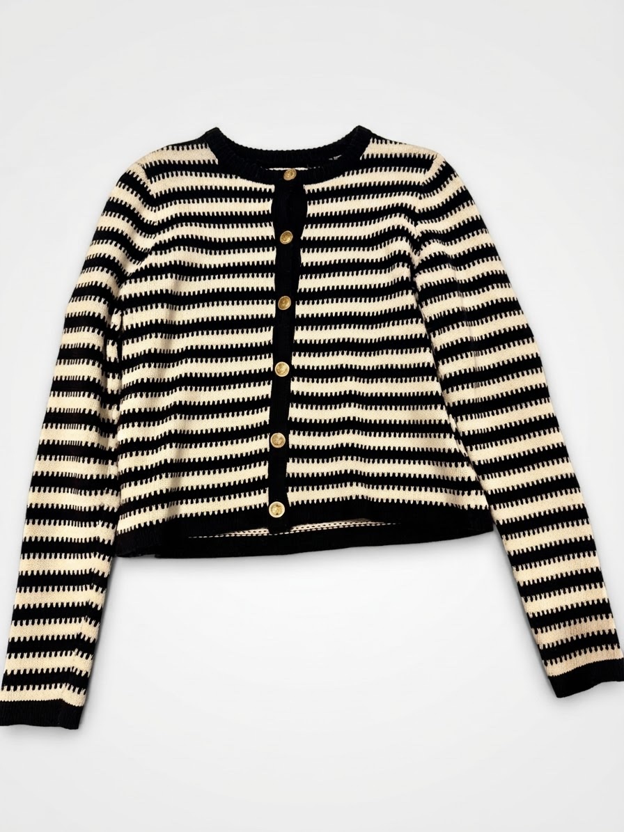 Gilet Bleu Marine Blanc 