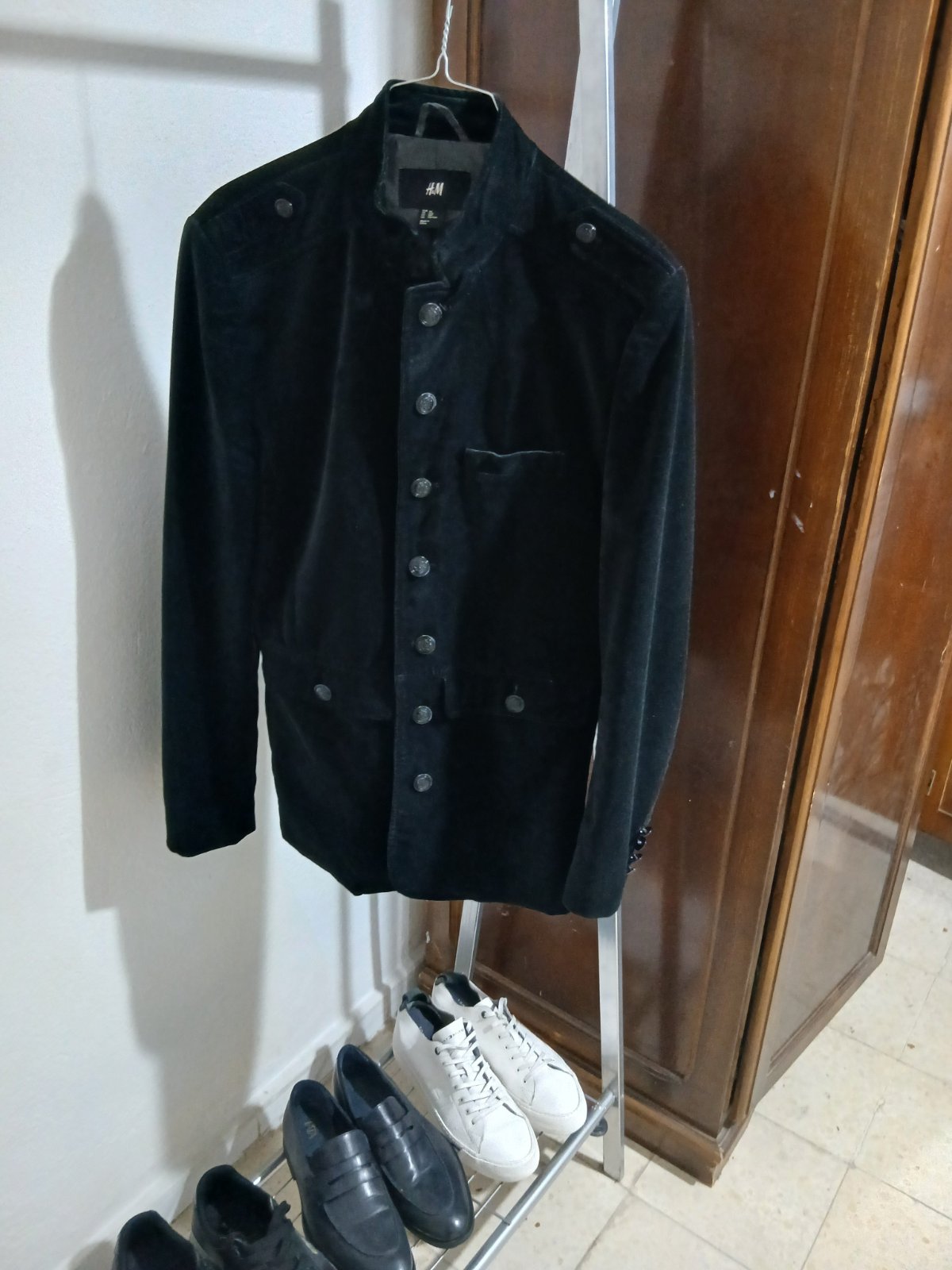 Veste blazer velour noir taille S pour homme 