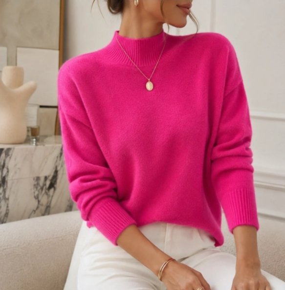 Un très beau pull fushia 