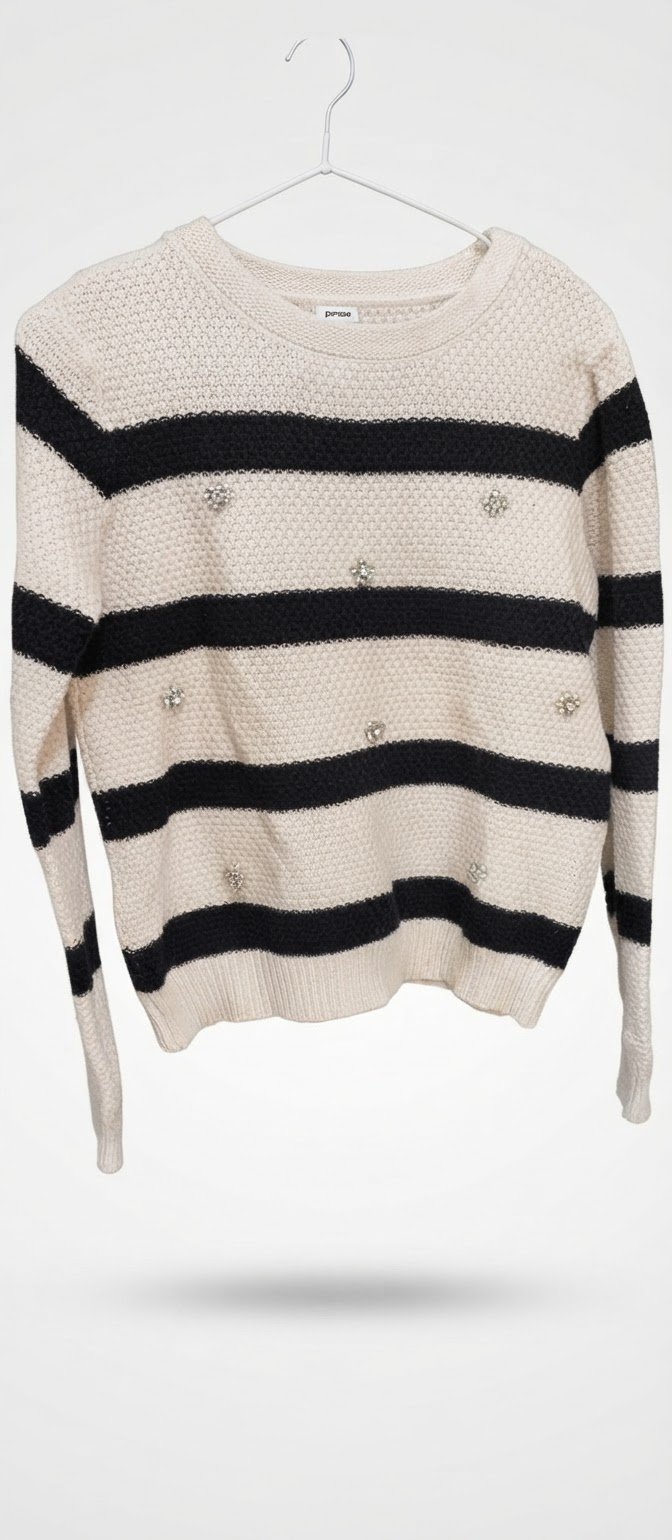 Pull Pimkie à rayures au cristaux 