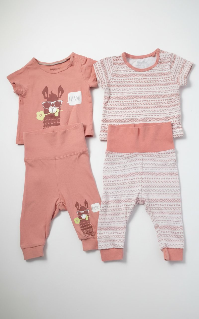 Deux ensembles bébé fille LUPILU en coton 