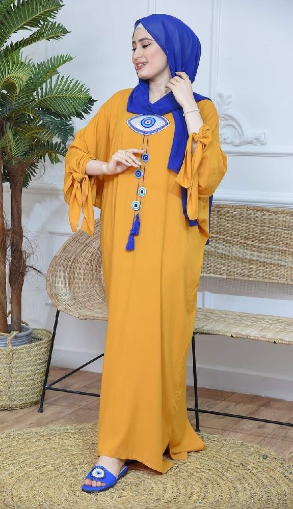 Jebba traditionnelle en jaune moutarde 