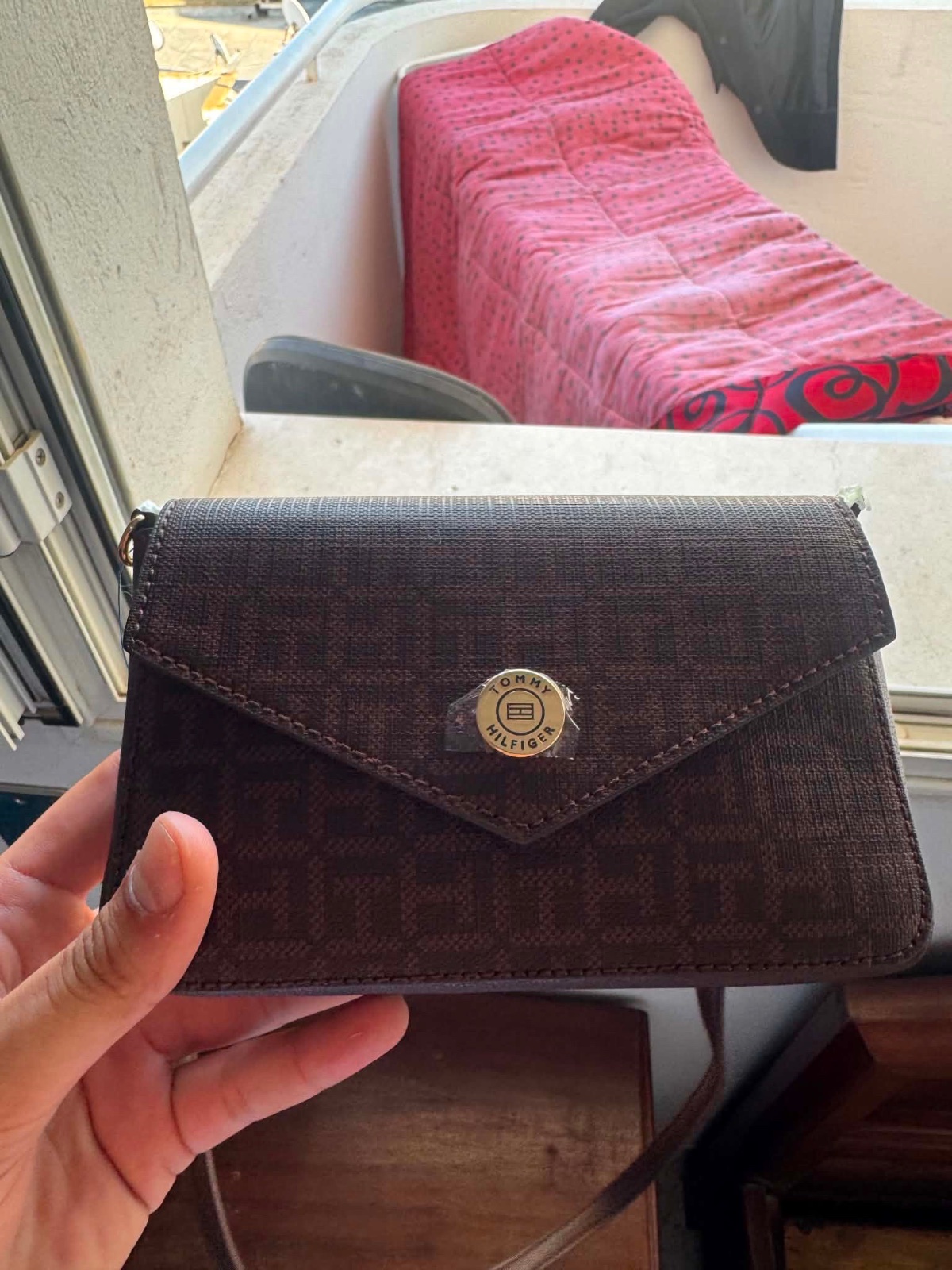 Tommy Hilfiger Envelope Flap Monogram Crossbody Bag,