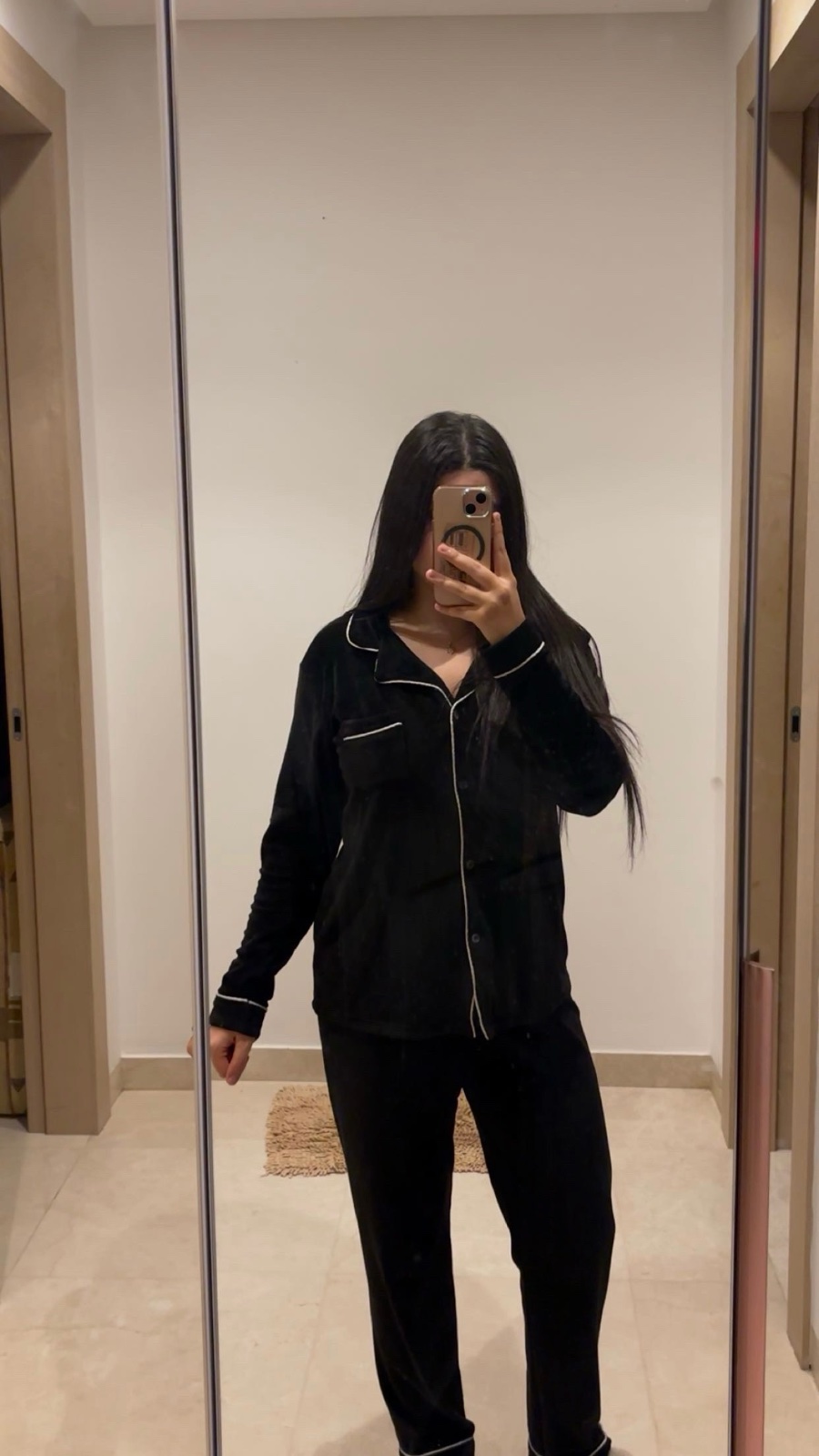 Pyjama en coton noire
