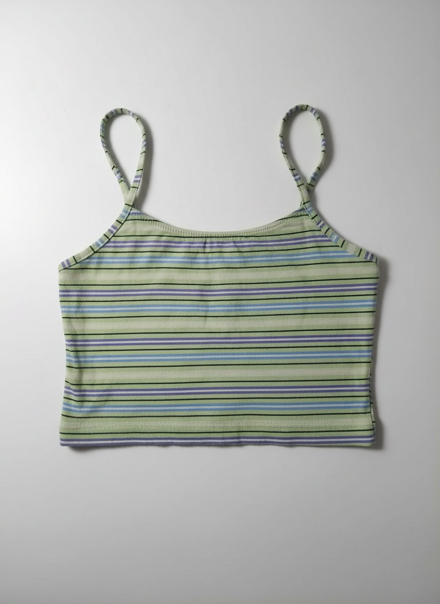 Débardeur femme rayé vert xs/S