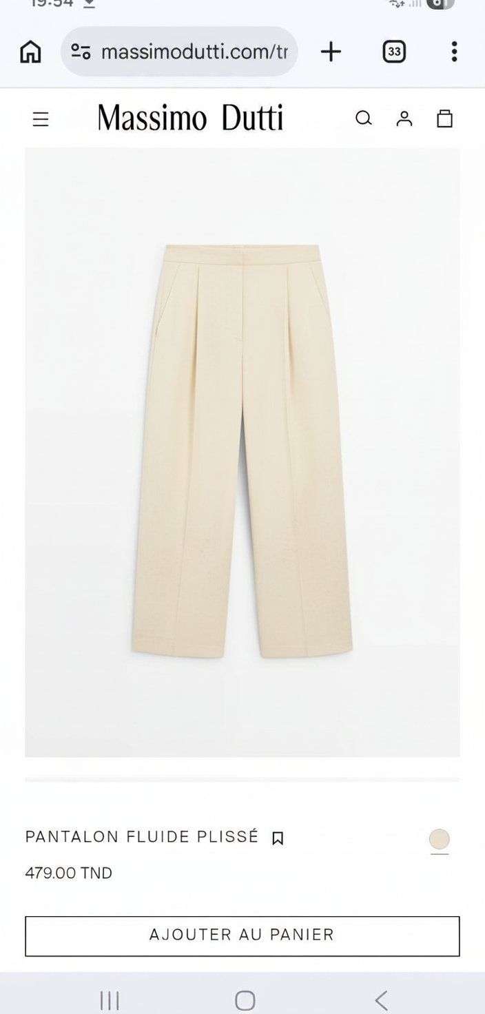 Pantalon large avec doublure