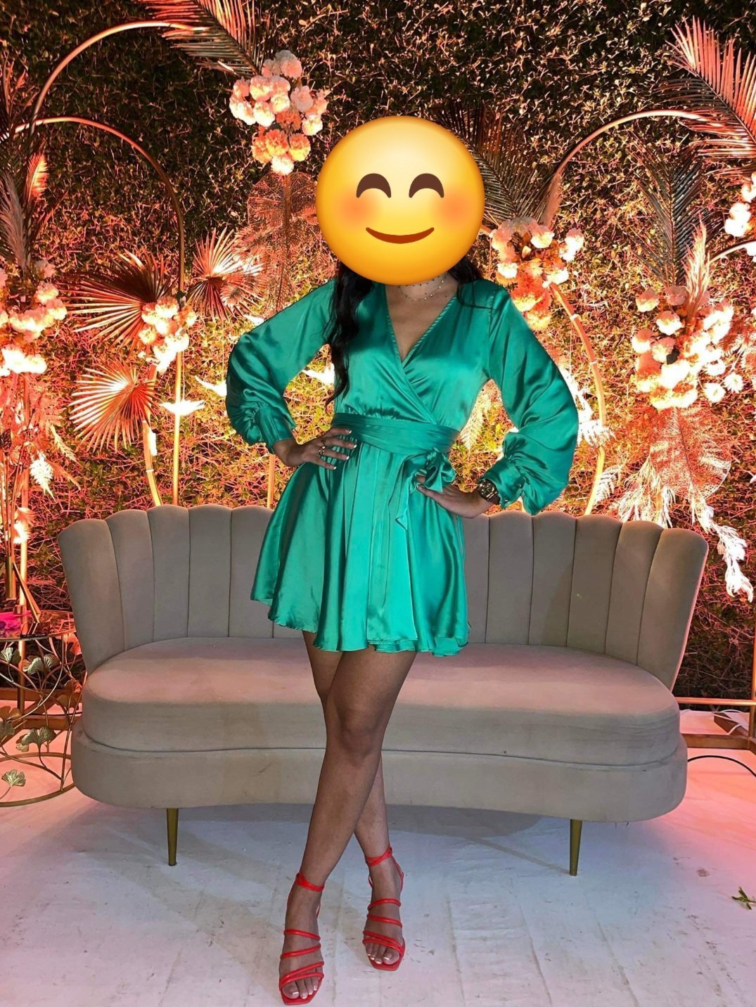 Robe courte effet fluide