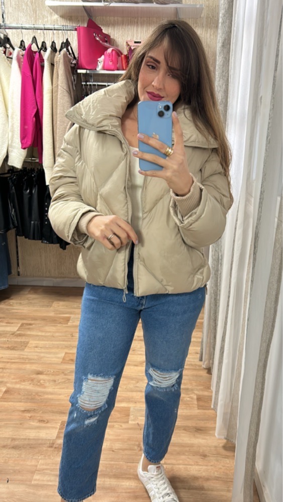 Doudoune en beige