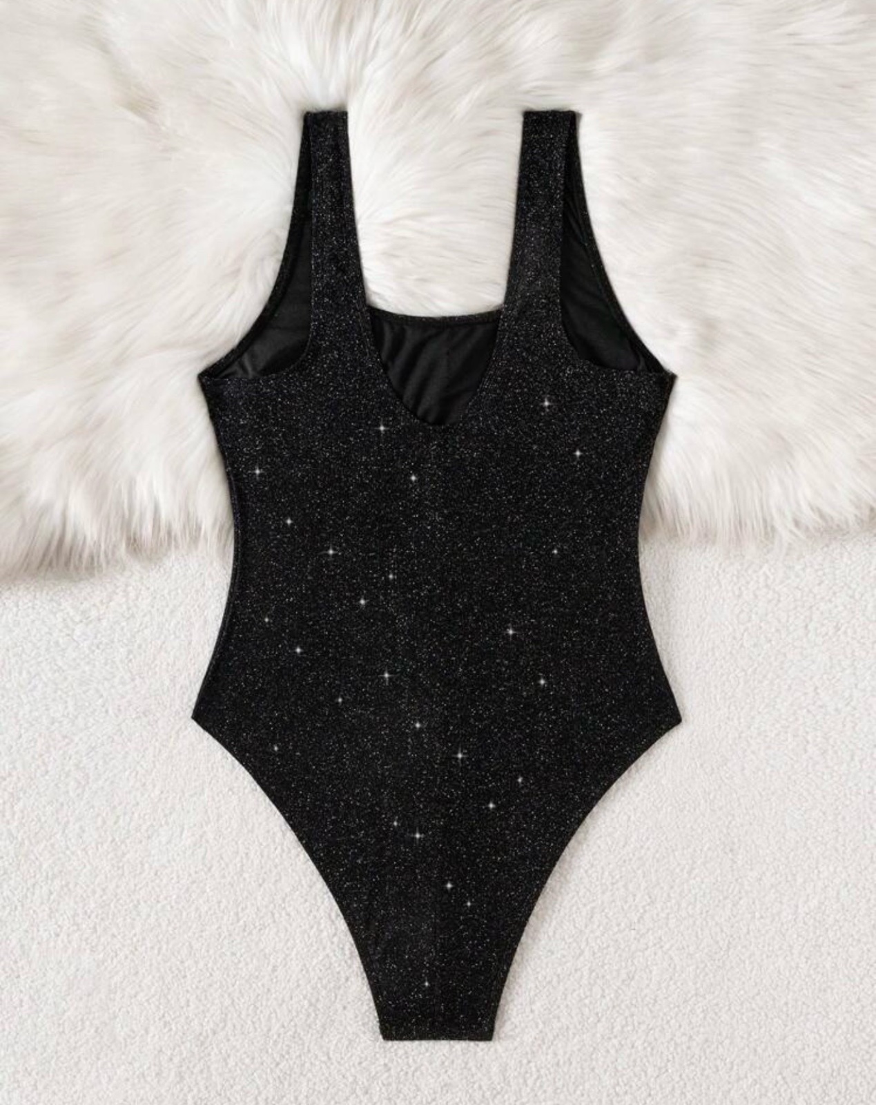 Maillot noir brillant 