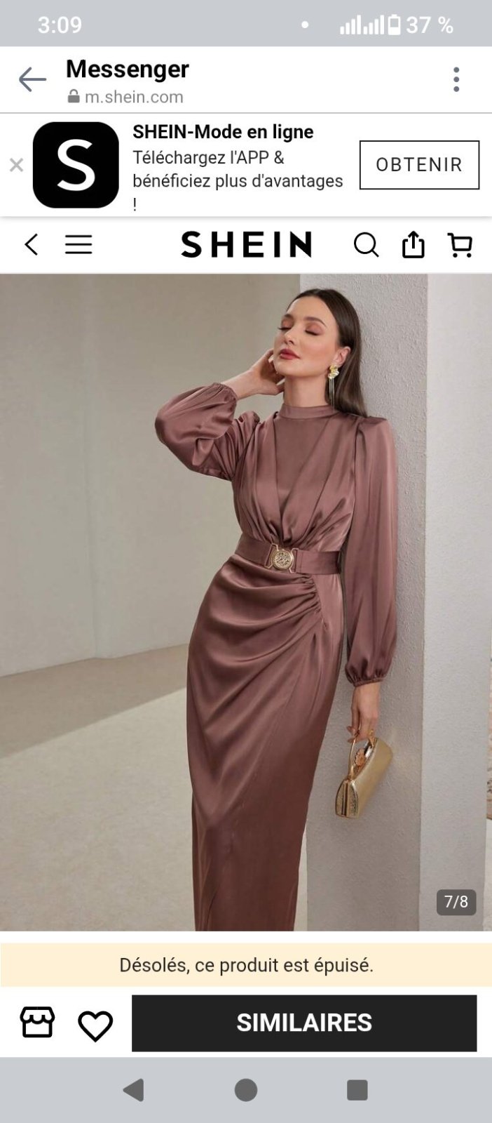 Robe soirée Shein jamais portée 