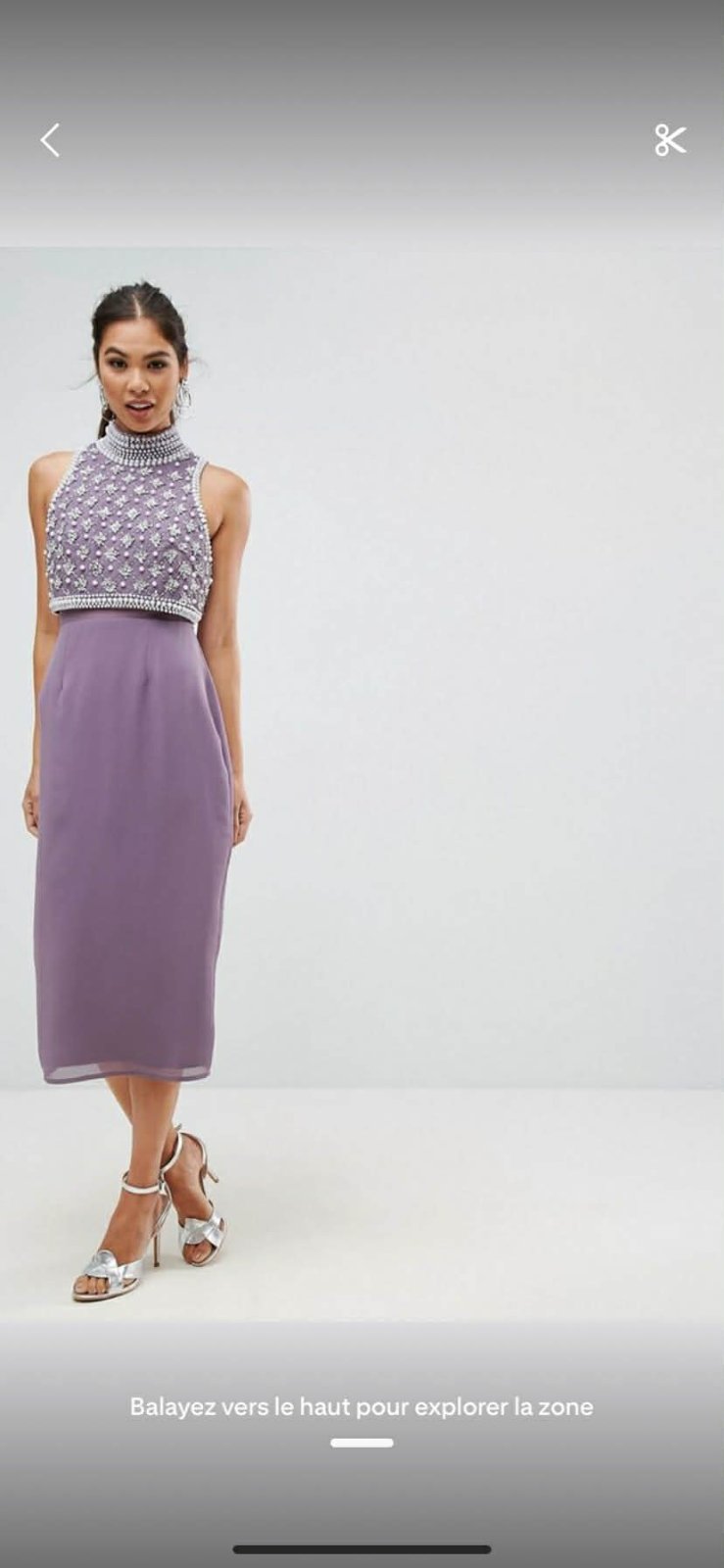 Robe soirée avec des perles 