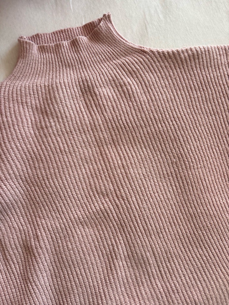Pull rose en lin taille s/m