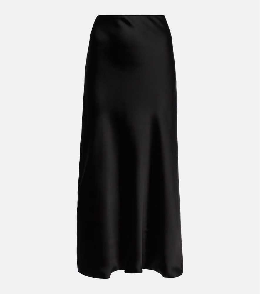 Jupe satin noir 
