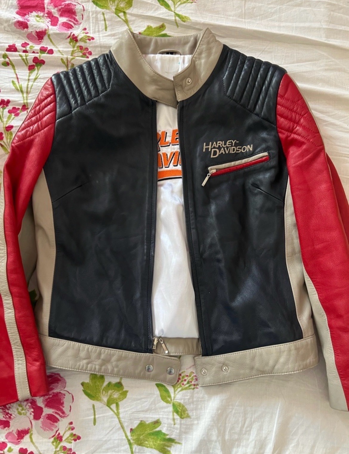 Veste en vrai cuir harley davidson