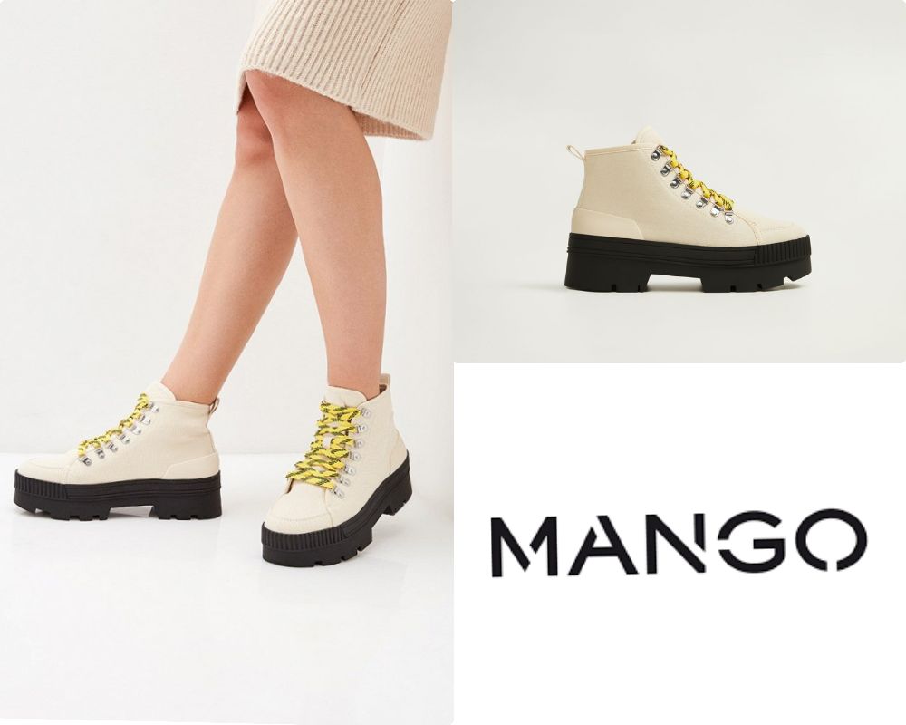 Mango platform boots