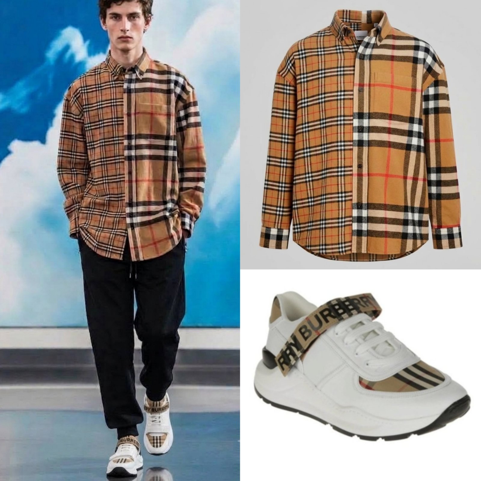 Lot surchemise +baskets burberry