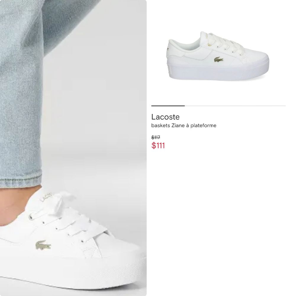 Baskets lacoste  à plateforme 