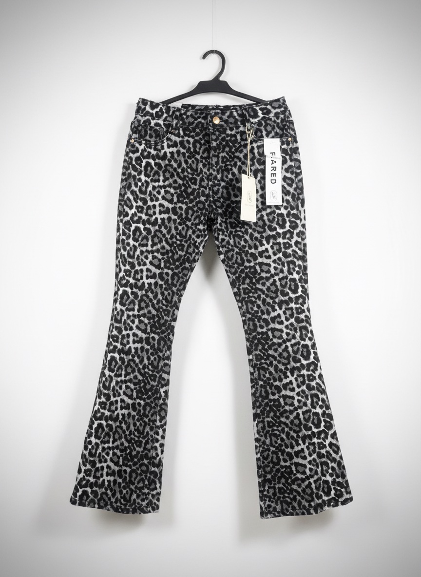 Pantalon noir léopard