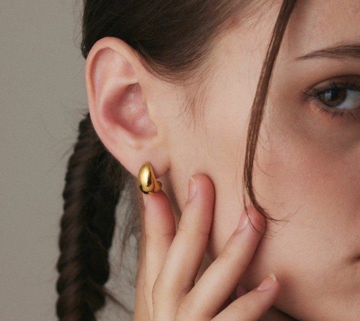 Boucles d'oreilles goutte en acier inoxydable 