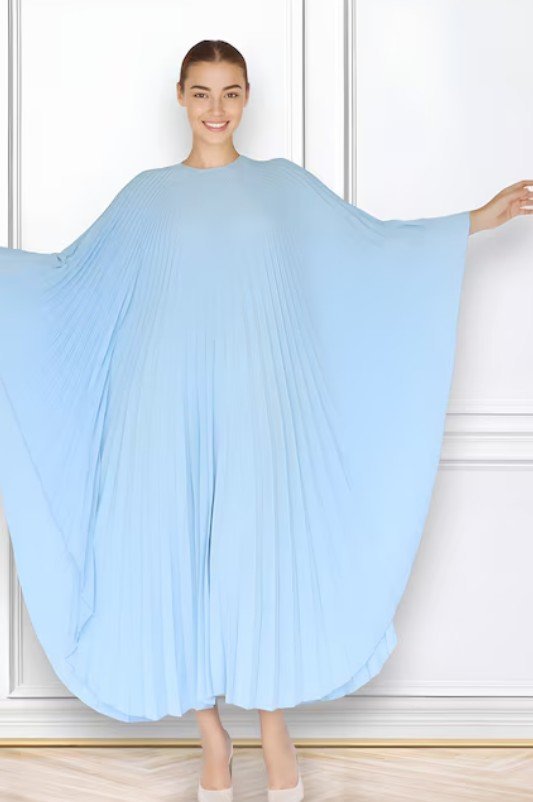 Caftan plissée maah robe bretelles tahtou