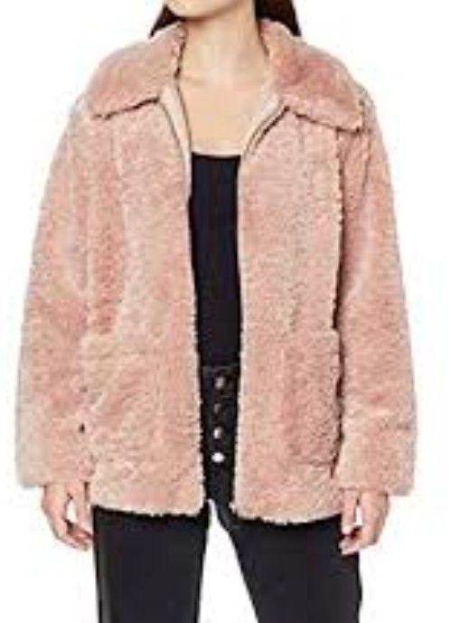 Manteau fausse fourrure rose