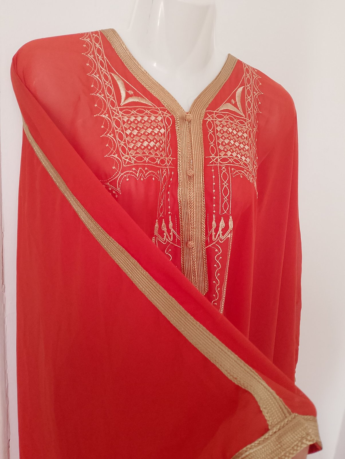 Caftan traditionnel mousseline jdid