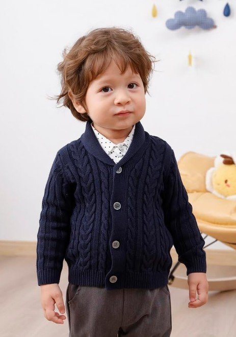 Gilet laine bleu marine 