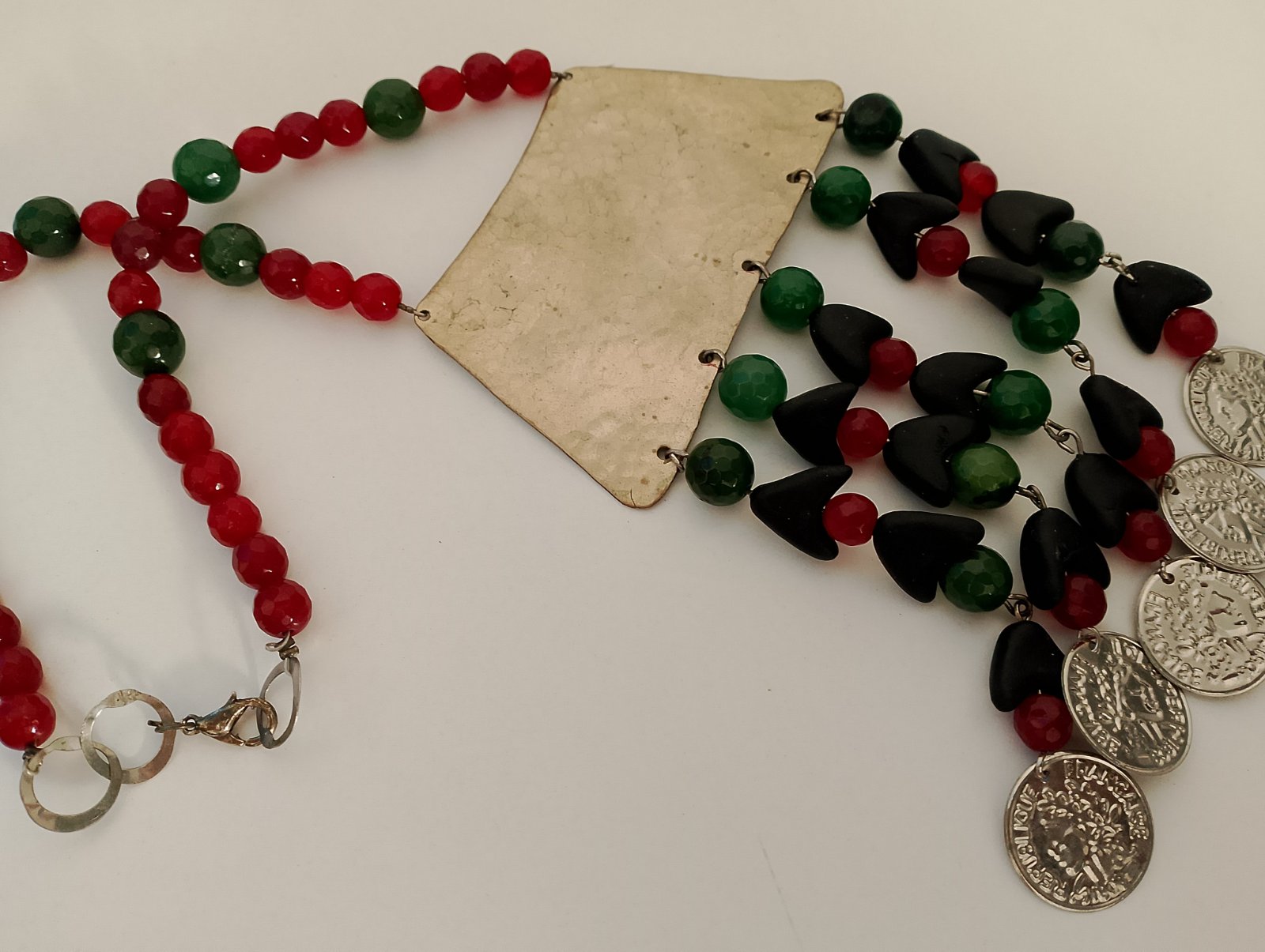 Collier cuivre avec pierres 