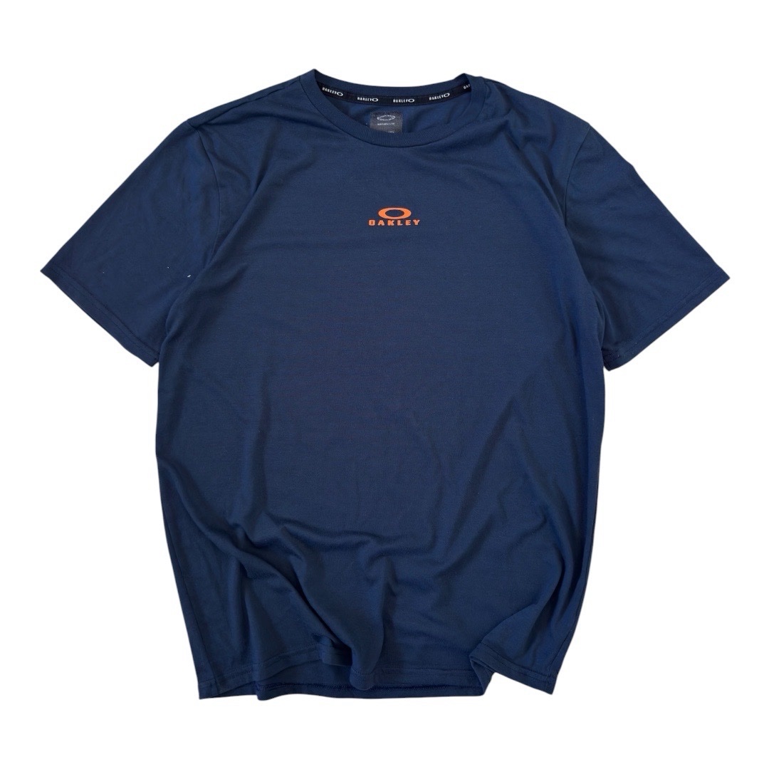 T-Shirt Dark Blue Oakley Central Logo Orange