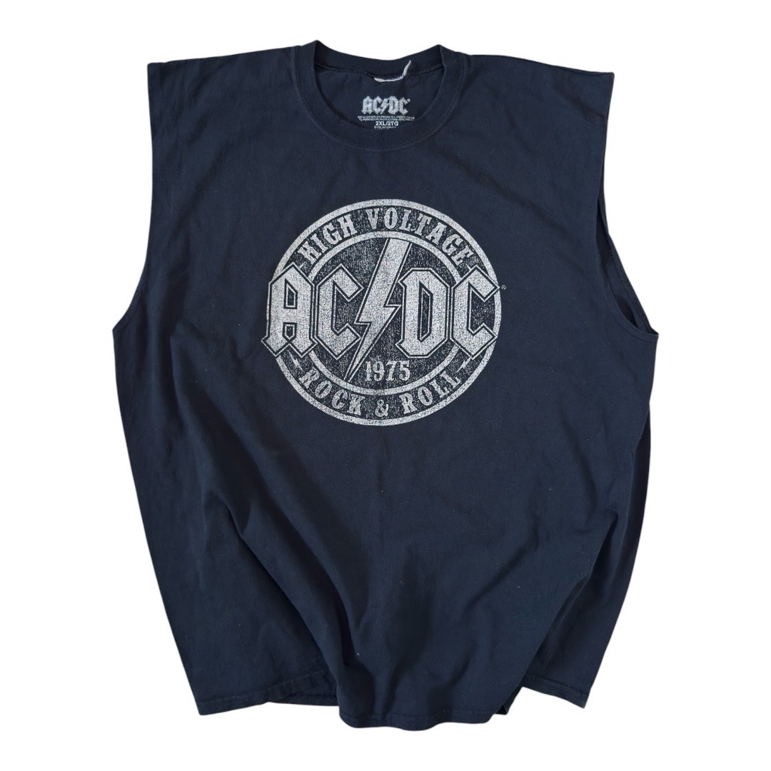 Black AC/DC Sleeveless Muscle Tank Top (Unisex)