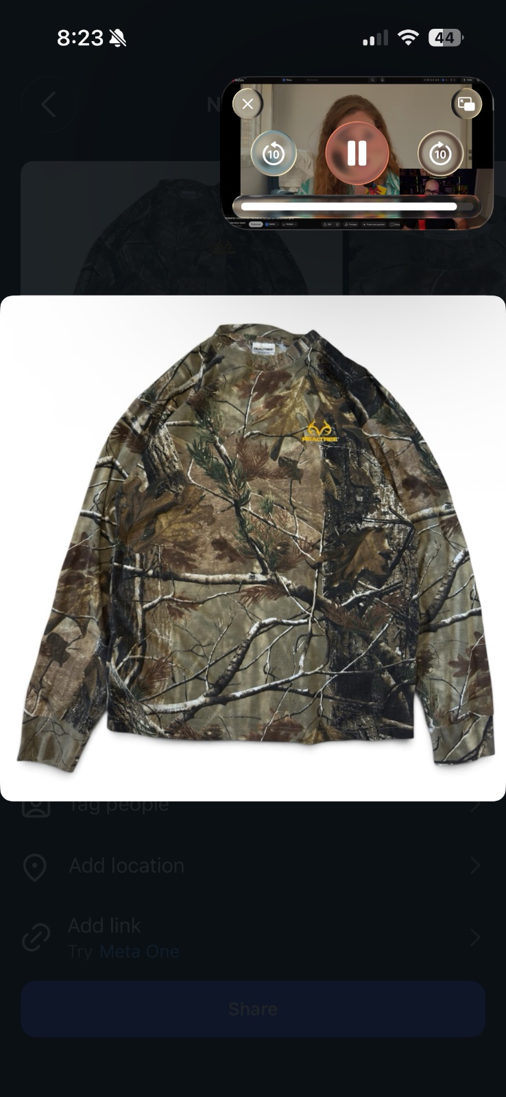 RealTree Long Sleeve T-shirt.(UNISEX)