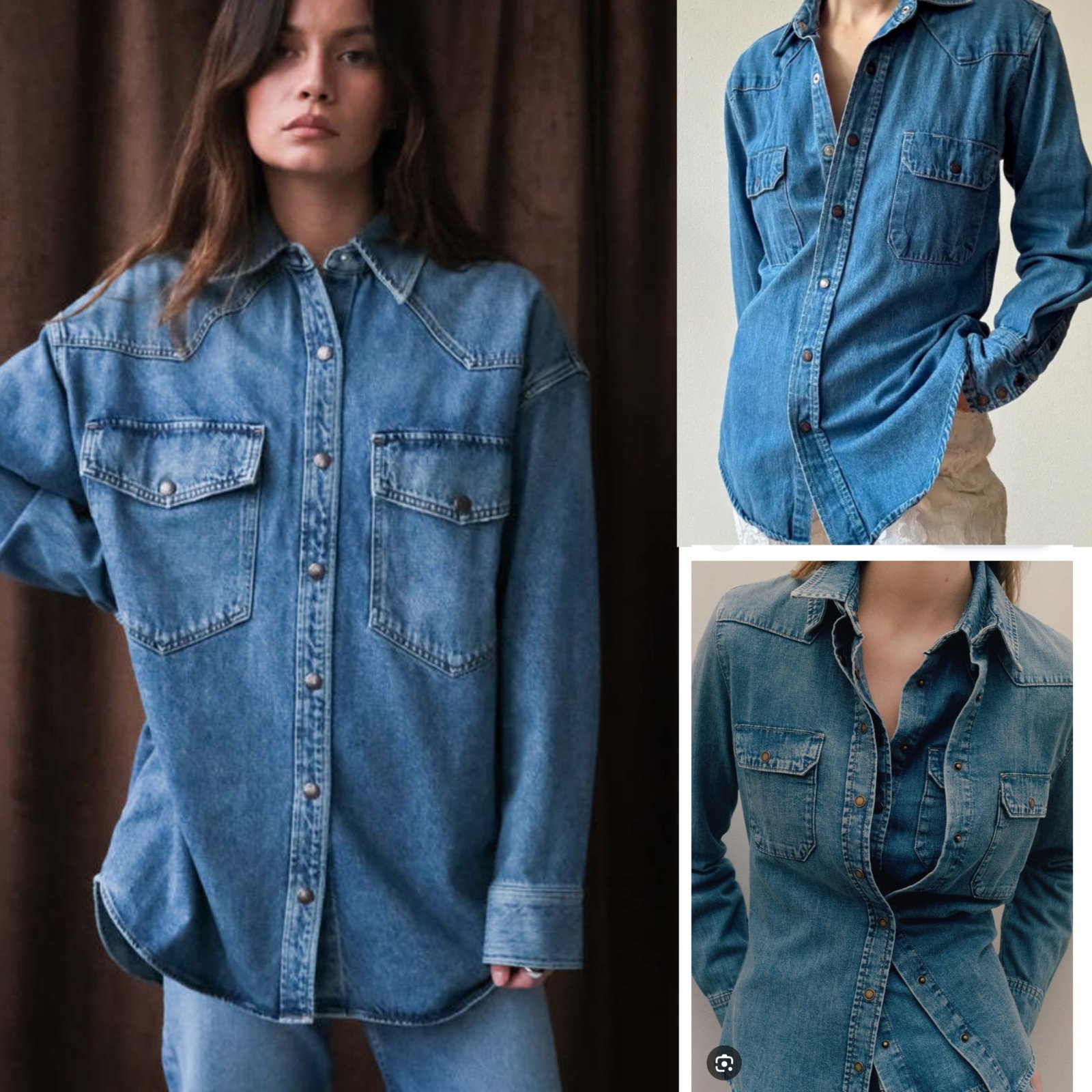 Chemise à col en jean Calvin Klein Authentique Vintage comme Neuf 💙